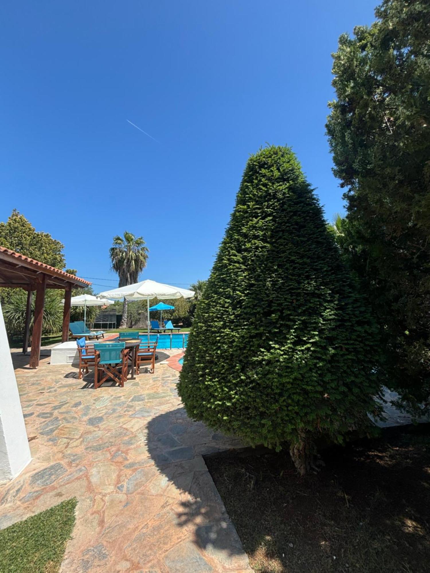 Country House With Pool And Big Garden Оропос Экстерьер фото